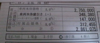 マークＸ　値引き額